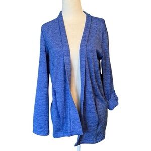 Talbots Blue Textured Cardigan Sweater Jacket